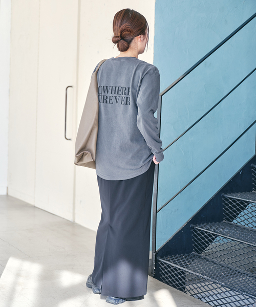 JOURNAL STANDARD(ジャーナルスタンダード)の「ガーメントダイロゴロングTシャツ(Tシャツ/カットソー・レディース・ブラック系その他/ホワイト/イエロー・FREE)」の10枚目の写真