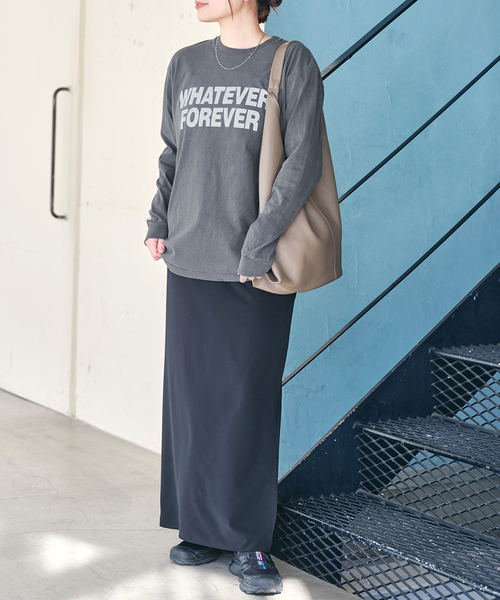 JOURNAL STANDARD(ジャーナルスタンダード)の「ガーメントダイロゴロングTシャツ(Tシャツ/カットソー・レディース・ブラック系その他/ホワイト/イエロー・FREE)」の5枚目の写真