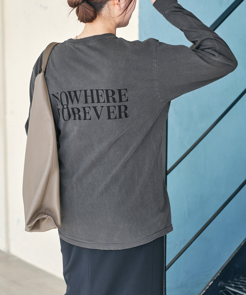 JOURNAL STANDARD(ジャーナルスタンダード)の「ガーメントダイロゴロングTシャツ(Tシャツ/カットソー・レディース・ブラック系その他/ホワイト/イエロー・FREE)」の7枚目の写真