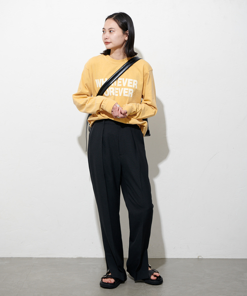 JOURNAL STANDARD(ジャーナルスタンダード)の「ガーメントダイロゴロングTシャツ(Tシャツ/カットソー・レディース・ブラック系その他/ホワイト/イエロー・FREE)」の17枚目の写真