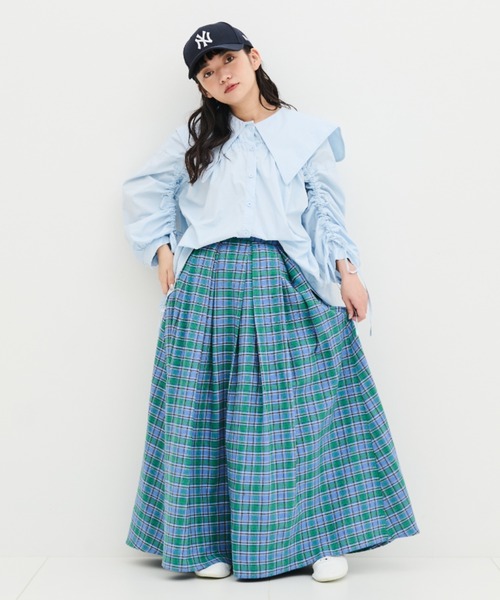 MERLOT(メルロー)の「チェックタックスカート(スカート・レディース・イエロー/ブルー・FREE/SMALL)」の11枚目の写真