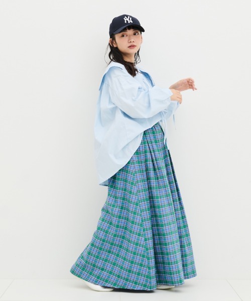 MERLOT(メルロー)の「チェックタックスカート(スカート・レディース・イエロー/ブルー・FREE/SMALL)」の12枚目の写真