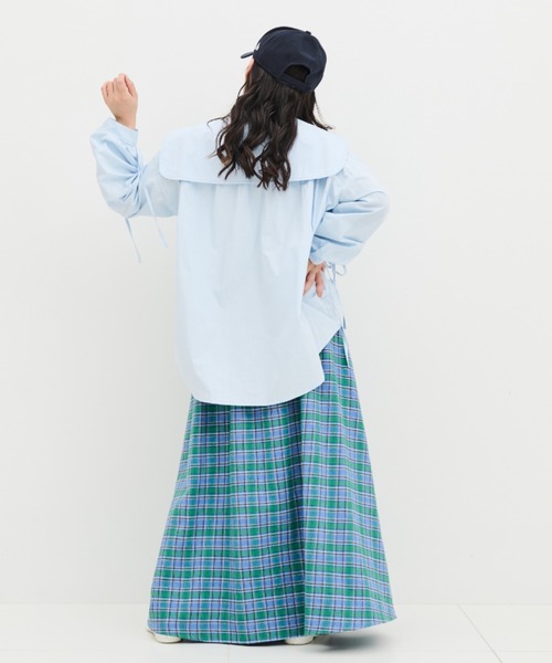 MERLOT(メルロー)の「チェックタックスカート(スカート・レディース・イエロー/ブルー・FREE/SMALL)」の14枚目の写真