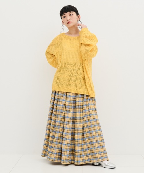 MERLOT(メルロー)の「チェックタックスカート(スカート・レディース・イエロー/ブルー・FREE/SMALL)」の15枚目の写真