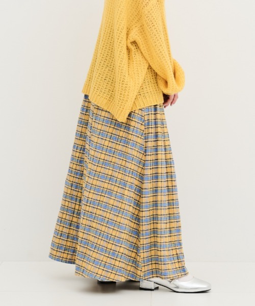 MERLOT(メルロー)の「チェックタックスカート(スカート・レディース・イエロー/ブルー・FREE/SMALL)」の13枚目の写真