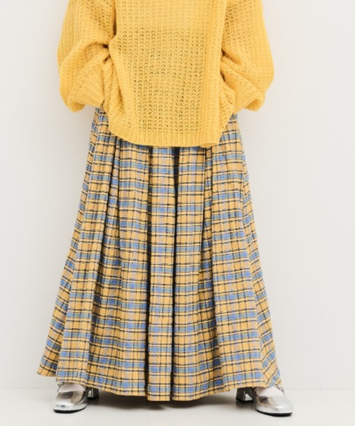 MERLOT(メルロー)の「チェックタックスカート(スカート・レディース・イエロー/ブルー・FREE/SMALL)」の17枚目の写真