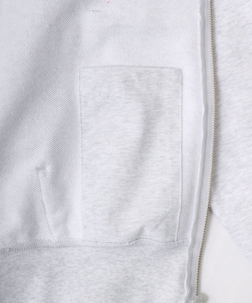BEN DAVIS/ベンデイビス TAGGING ZIP HOODIE/オーバーサイズ 裏毛 ロゴ ワンポイント刺繍 バックプリント スウェット ジップアップパーカー
