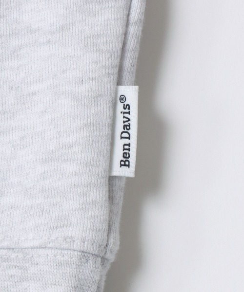 BEN DAVIS/ベンデイビス TAGGING ZIP HOODIE/オーバーサイズ 裏毛 ロゴ ワンポイント刺繍 バックプリント スウェット ジップアップパーカー