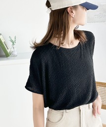 classicalelf（クラシカルエルフ）の「着映えトップス。シャーリングフレンチTシャツ（Tシャツ/カットソー）」