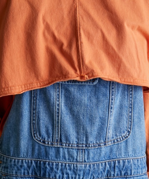 GEVS.（ジェイヴィス）の「＜大きいサイズ＞ 綿100％ピグメント製品染2点セット（ロングスリーブカットソー+タンクトップ）GEVS.（Tシャツ/カットソー・レディース・オレンジ/チャコール・L/LL/3L/4L/5L）」の16枚目の写真