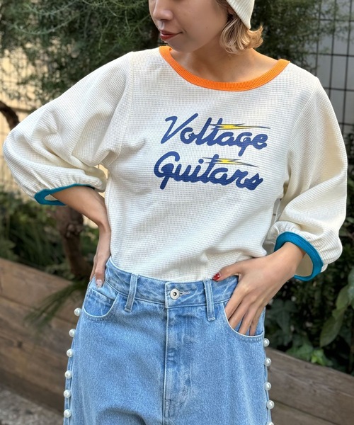 HELLO.SANFRANCISCO（ハローサンフランシスコ）の「【HELLO.SANFRANCISCO/ハローサンフランシスコ】ASSコラボワッフルボリュームTEE（Tシャツ/カットソー・レディース・グレー/ライム/アイボリー・FREE）」の2枚目の写真