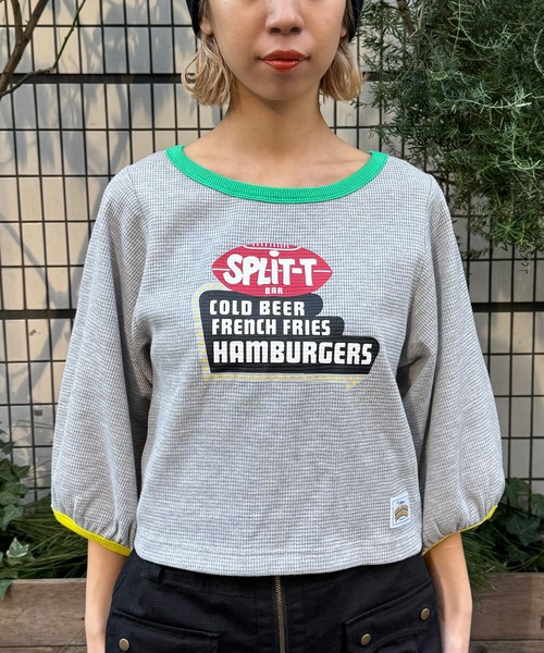 HELLO.SANFRANCISCO（ハローサンフランシスコ）の「【HELLO.SANFRANCISCO/ハローサンフランシスコ】ASSコラボワッフルボリュームTEE（Tシャツ/カットソー・レディース・グレー/ライム/アイボリー・FREE）」の21枚目の写真