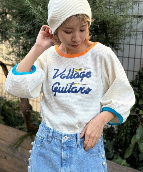 HELLO.SANFRANCISCO（ハローサンフランシスコ）の「【HELLO.SANFRANCISCO/ハローサンフランシスコ】ASSコラボワッフルボリュームTEE（Tシャツ/カットソー・レディース・グレー/ライム/アイボリー・FREE）」の7枚目の写真
