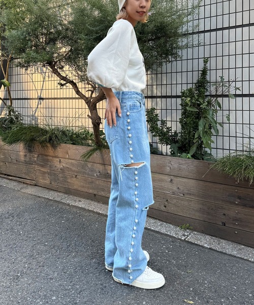 HELLO.SANFRANCISCO（ハローサンフランシスコ）の「【HELLO.SANFRANCISCO/ハローサンフランシスコ】ASSコラボワッフルボリュームTEE（Tシャツ/カットソー・レディース・グレー/ライム/アイボリー・FREE）」の13枚目の写真