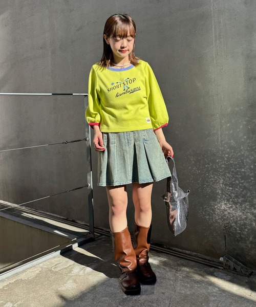 HELLO.SANFRANCISCO（ハローサンフランシスコ）の「【HELLO.SANFRANCISCO/ハローサンフランシスコ】ASSコラボワッフルボリュームTEE（Tシャツ/カットソー・レディース・グレー/ライム/アイボリー・FREE）」の6枚目の写真