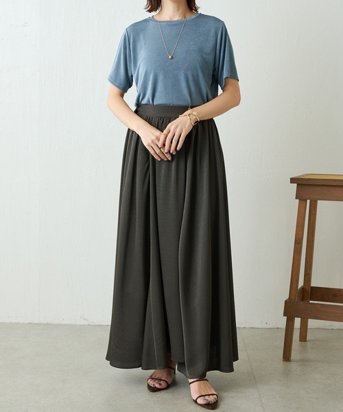 COLLAGE GALLARDAGALANTE（コラージュガリャルダガランテ）の「シャイニーTシャツ（Tシャツ/カットソー・レディース・ブルー/アイボリー/ブラウン・FREE）」の14枚目の写真