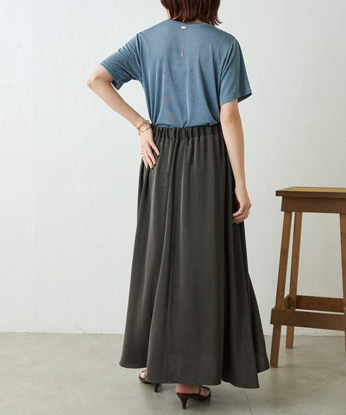 COLLAGE GALLARDAGALANTE（コラージュガリャルダガランテ）の「シャイニーTシャツ（Tシャツ/カットソー・レディース・ブルー/アイボリー/ブラウン・FREE）」の19枚目の写真