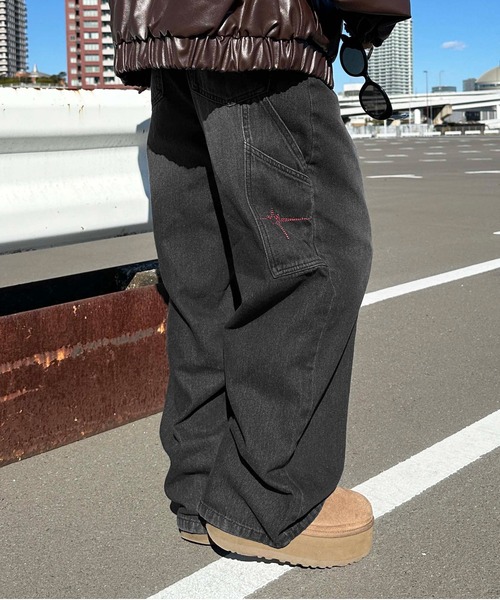 sedacle(セダクル)の「オーバーダイペインターデニム(デニムパンツ・メンズ・グレー/ブルー/ブラック/カーキ/インディゴブルー/ブラウン・SMALL/MEDIUM/LARGE)」の2枚目の写真