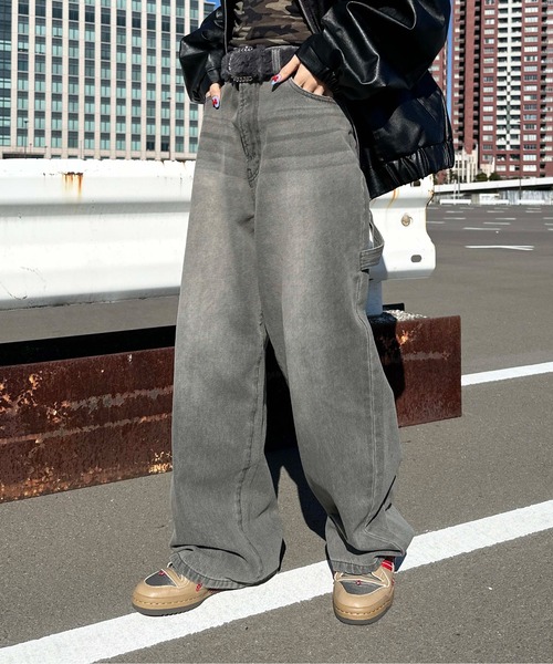 sedacle(セダクル)の「オーバーダイペインターデニム(デニムパンツ・メンズ・グレー/ブルー/ブラック/カーキ/インディゴブルー/ブラウン・SMALL/MEDIUM/LARGE)」の18枚目の写真