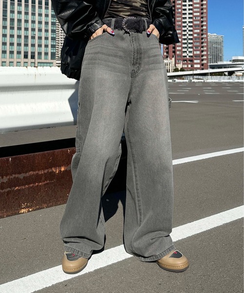 sedacle(セダクル)の「オーバーダイペインターデニム(デニムパンツ・メンズ・グレー/ブルー/ブラック/カーキ/インディゴブルー/ブラウン・SMALL/MEDIUM/LARGE)」の19枚目の写真