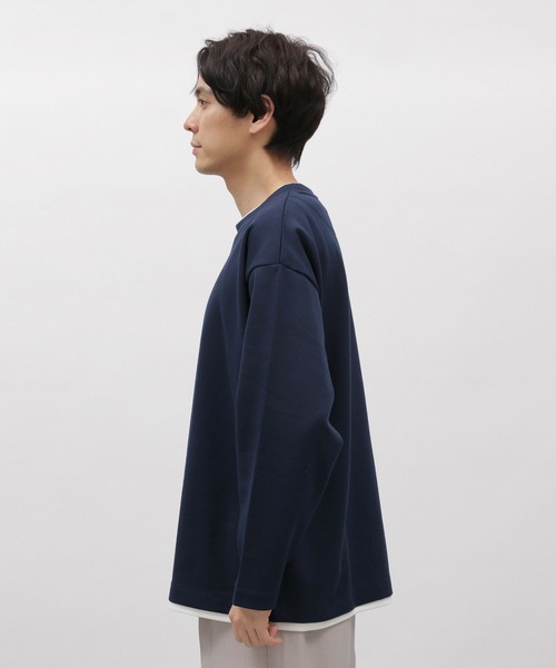LAKOLE(ラコレ)の「ダンボールレイヤードロンT / 100767(Tシャツ/カットソー・メンズ・イエロー/ネイビー/サンドグレー/グリーン・LARGE/X-LARGE/MEDIUM)」の9枚目の写真