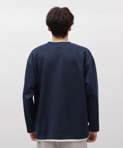 LAKOLE(ラコレ)の「ダンボールレイヤードロンT / 100767(Tシャツ/カットソー・メンズ・イエロー/ネイビー/サンドグレー/グリーン・LARGE/X-LARGE/MEDIUM)」の10枚目の写真