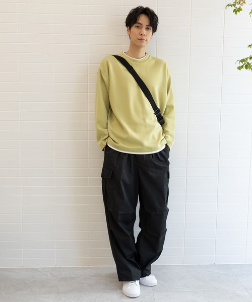 LAKOLE(ラコレ)の「ダンボールレイヤードロンT / 100767(Tシャツ/カットソー・メンズ・イエロー/ネイビー/サンドグレー/グリーン・LARGE/X-LARGE/MEDIUM)」の21枚目の写真