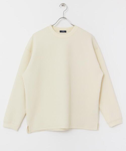 ITEMS URBANRESEARCH(アイテムズ アーバンリサーチ)の「JQ ランダムボーダー プルオーバー(Tシャツ/カットソー・メンズ・ブラック/オフホワイト/チャコールグレー・MEDIUM/LARGE)」の5枚目の写真