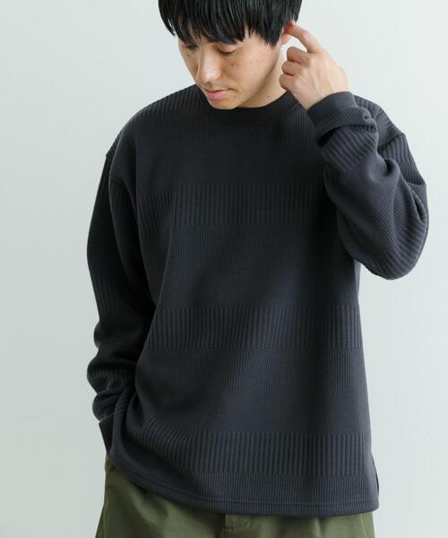ITEMS URBANRESEARCH(アイテムズ アーバンリサーチ)の「JQ ランダムボーダー プルオーバー(Tシャツ/カットソー・メンズ・ブラック/オフホワイト/チャコールグレー・MEDIUM/LARGE)」の9枚目の写真