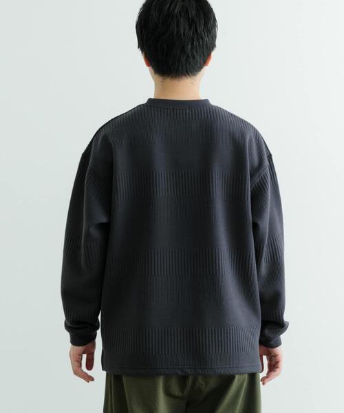 ITEMS URBANRESEARCH(アイテムズ アーバンリサーチ)の「JQ ランダムボーダー プルオーバー(Tシャツ/カットソー・メンズ・ブラック/オフホワイト/チャコールグレー・MEDIUM/LARGE)」の14枚目の写真
