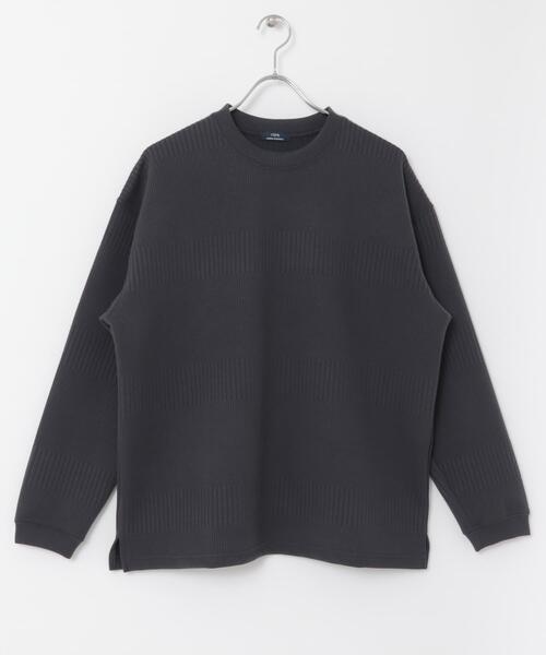 ITEMS URBANRESEARCH(アイテムズ アーバンリサーチ)の「JQ ランダムボーダー プルオーバー(Tシャツ/カットソー・メンズ・ブラック/オフホワイト/チャコールグレー・MEDIUM/LARGE)」の18枚目の写真