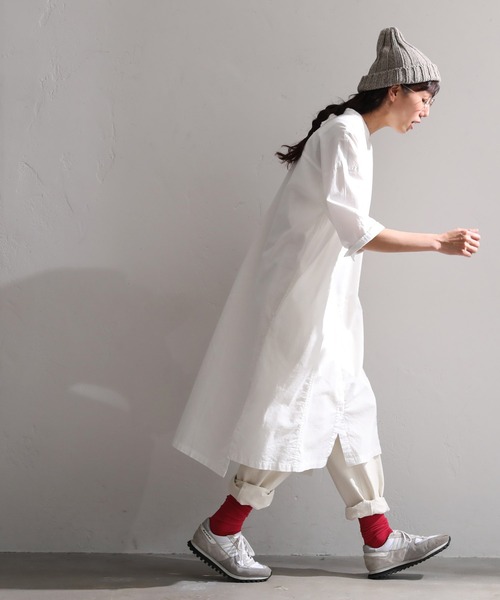 soulberry ソウルベリー コットンリネンのフードワンピース M 快適ファッション - soulberry ソウルベリー コットンリネンの