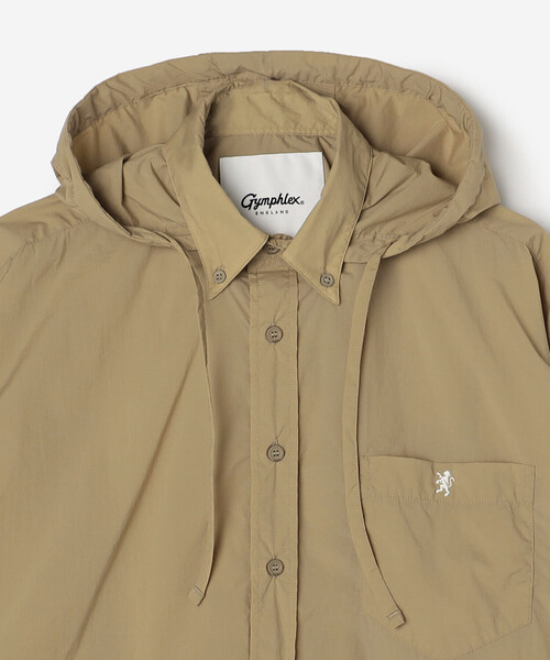 ジムフレックス　近年　2way　シャツジャケット　ゆったり　春秋　ライトアウター GYMPHLEX（ジムフレックス）の「Gymphlex | ナイロン 2WAYシャツ