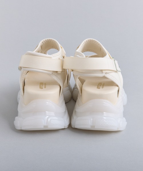 one after another NICE CLAUP(ワンアフターアナザーナイスクラップ)の「ミルキーソールスポサン(サンダル・レディース・アイボリー/ブラック・S/M/L)」の6枚目の写真