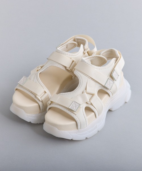 one after another NICE CLAUP(ワンアフターアナザーナイスクラップ)の「ミルキーソールスポサン(サンダル・レディース・アイボリー/ブラック・S/M/L)」の15枚目の写真