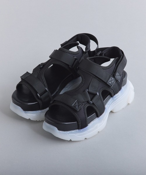 one after another NICE CLAUP(ワンアフターアナザーナイスクラップ)の「ミルキーソールスポサン(サンダル・レディース・アイボリー/ブラック・S/M/L)」の16枚目の写真