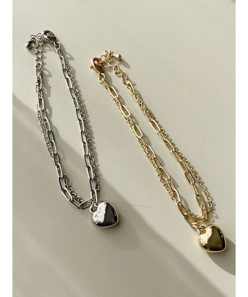 MERCURYDUO(マーキュリーデュオ)の「2連ハートモチーフブレスレット(ブレスレット・レディース・シルバー/ゴールド・FREE)」の11枚目の写真