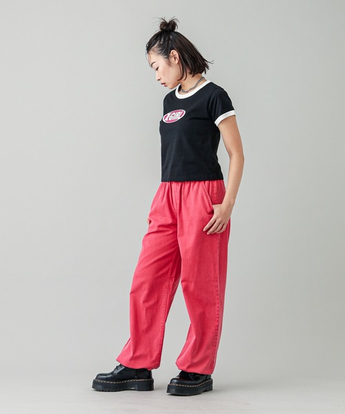 X-girl（エックスガール）の「GLITTER OVAL LOGO S/S BABY TEE（Tシャツ/カットソー・レディース・ブルー/ブラック/ホワイト・S/M）」の17枚目の写真