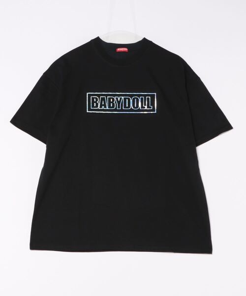 BABYDOLL(ベビードール)の「親子お揃い 箔 エンボス Tシャツ 9375A(Tシャツ/カットソー・レディース・ブラック/ホワイト・M/XL/L/S)」の3枚目の写真