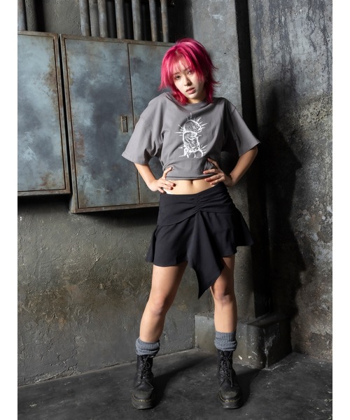 DURAS(デュラス)の「Skull T-shirt(Tシャツ/カットソー・レディース・ブラック/グレー・FREE)」の9枚目の写真