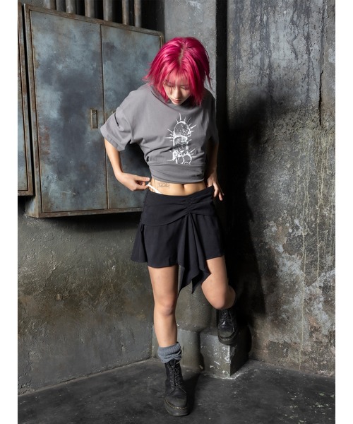 DURAS(デュラス)の「Skull T-shirt(Tシャツ/カットソー・レディース・ブラック/グレー・FREE)」の11枚目の写真