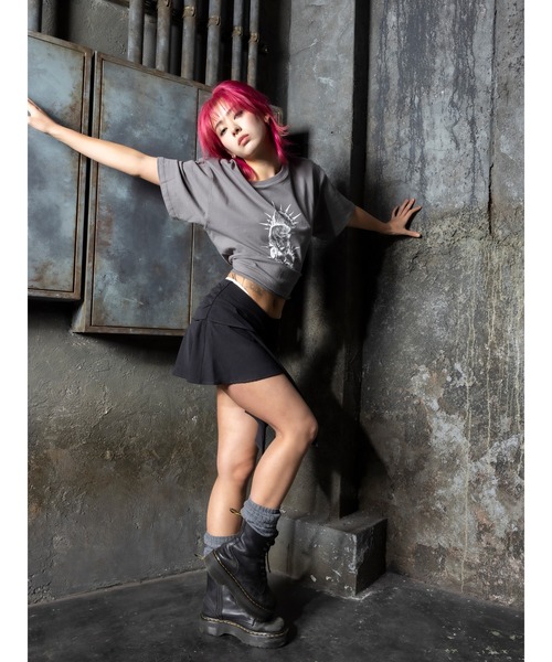 DURAS(デュラス)の「Skull T-shirt(Tシャツ/カットソー・レディース・ブラック/グレー・FREE)」の12枚目の写真