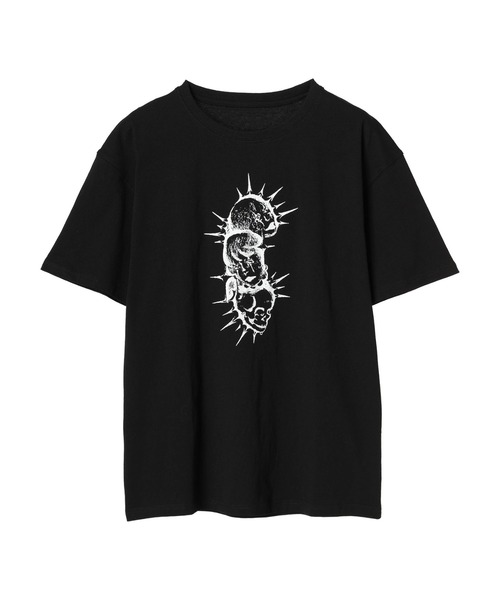 DURAS(デュラス)の「Skull T-shirt(Tシャツ/カットソー・レディース・ブラック/グレー・FREE)」の15枚目の写真