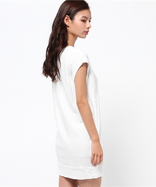 MOUSSY（マウジー）の「Slub Sweat OP（ワンピース・レディース・オフホワイト/トップグレー/ブラック・FREE）」の6枚目の写真