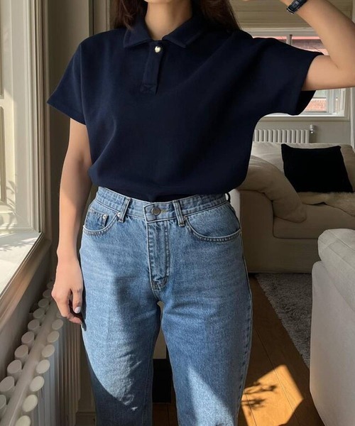 N.s(エヌドットエス)の「ワンポイントゴールドボタンカットソー(Tシャツ/カットソー・レディース・アイボリー/ネイビー・FREE)」の13枚目の写真