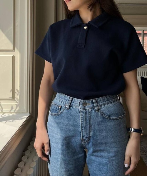 N.s(エヌドットエス)の「ワンポイントゴールドボタンカットソー(Tシャツ/カットソー・レディース・アイボリー/ネイビー・FREE)」の15枚目の写真