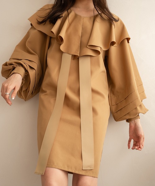 セール】ruffle ribbon tunic / ラッフルリボンチュニック