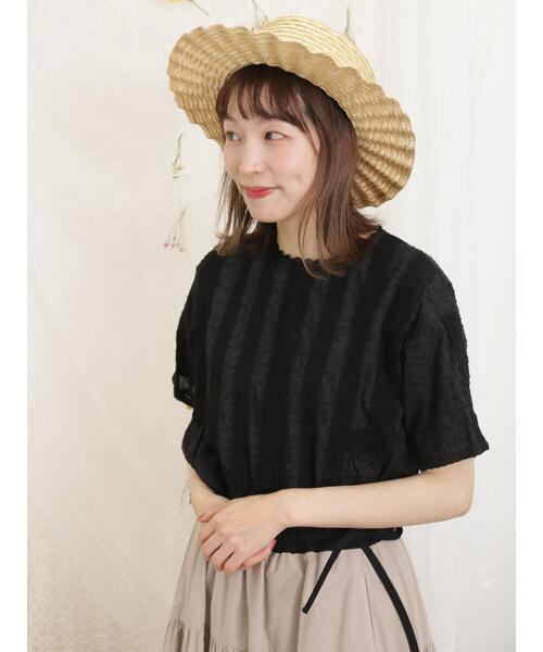 Samansa Mos2(サマンサ モスモス)の「パッチワークレースブラウス(シャツ/ブラウス・レディース・キナリ/オフホワイト/ブラック・F)」の3枚目の写真