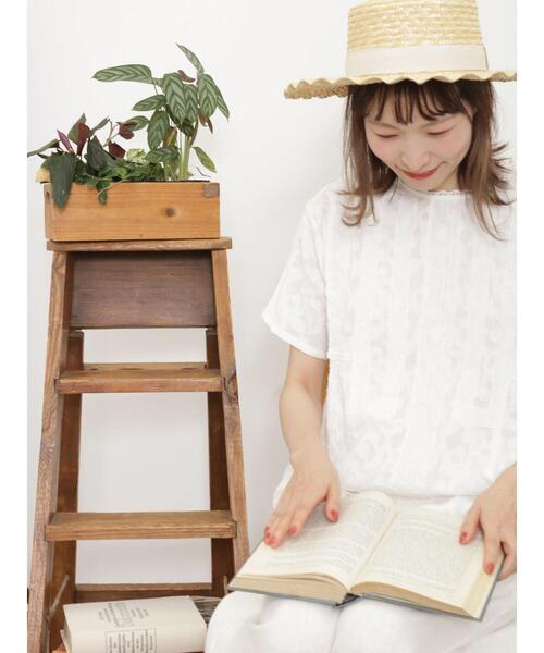 Samansa Mos2(サマンサ モスモス)の「パッチワークレースブラウス(シャツ/ブラウス・レディース・キナリ/オフホワイト/ブラック・F)」の5枚目の写真