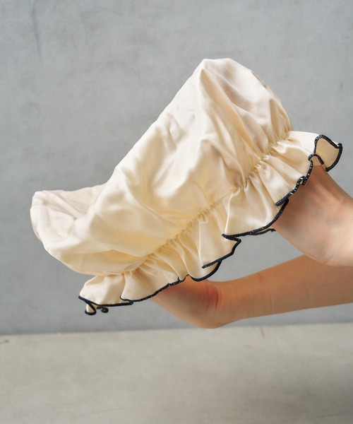 BIRTHDAY BAR（バースデイバー）の「Beauty Sleep Silk night cap シルク混ナイトキャップ（その他ルームウェア・レディース・アイボリー・フリー）」の3枚目の写真